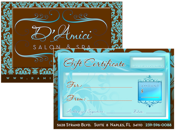 Beauty Gift Certificate Design 2