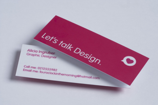 Business Card Designs - Alicia Ingruber Slim Business Card - Alicia Ingruber