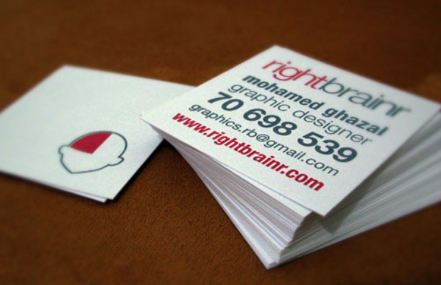Business Card Designs - Mohamed Ghazal Square Business Card Design - Mohamed Ghazal