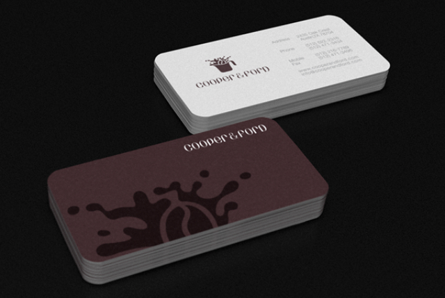 Business Card Designs - Robinsson Cravents Rounded Corner Business Card - Robinsson Cravents