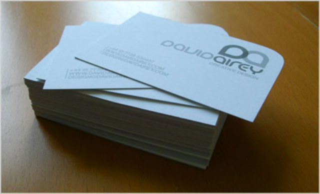 Business Card Designs - David Airey Rounded One Corner Business Card Design - David Airey