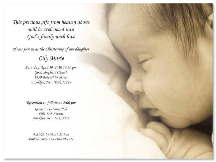 Christening Photo Invitations