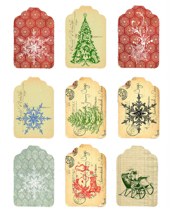 custom hang tags – christmas die cut tags custom hang tags 23