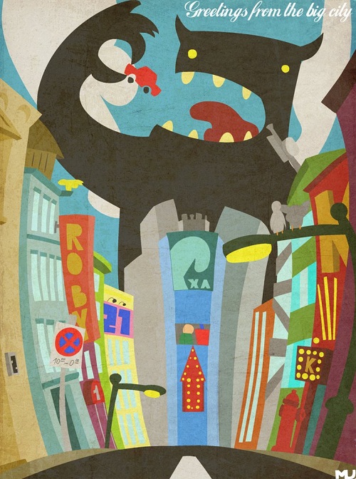 postcard design greetings 02