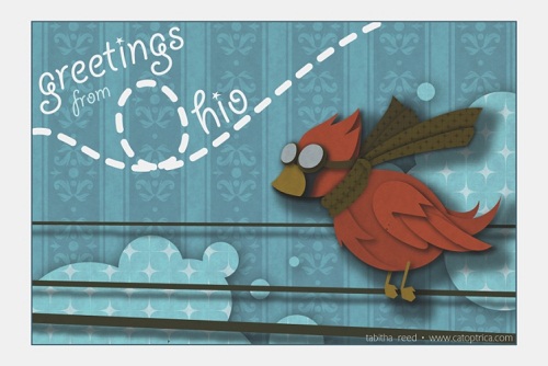 postcard design greetings 03