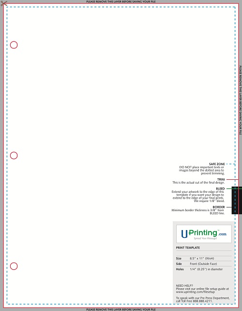 Sales Sheet with 0.25 Hole Template Sales Sheet with 0.25 Hole Template