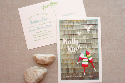 Vintage Maine Save the Date Postcard” title=”Vintage Maine Save the Date Postcard” style=