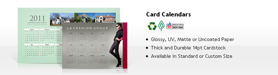 cheap calendar printing - card calendars