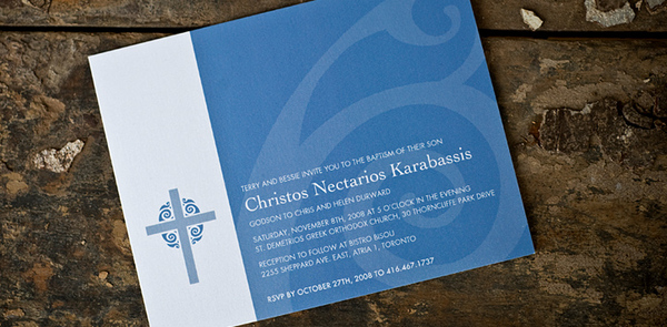 christening invitation